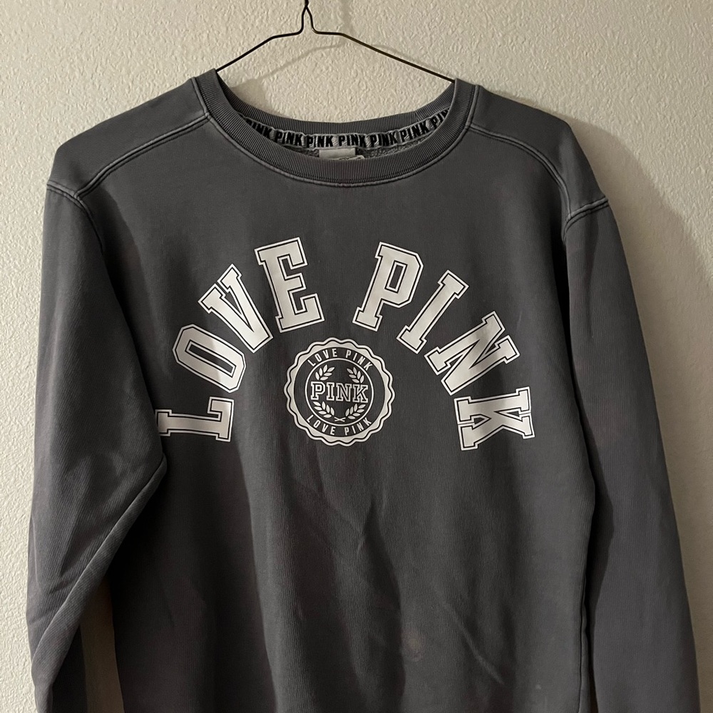 PINK light blue sweatshirt